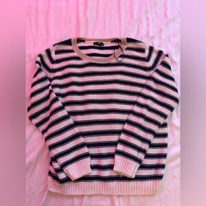 H&M Navy and White Striped Sweater